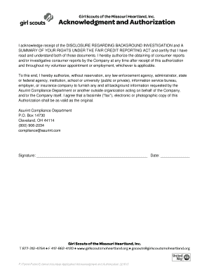 Background Investigation Authorization Form