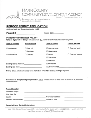 California Reroof Permit Application