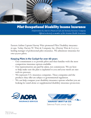 Pilot Occupational Disability Income Insurance Application