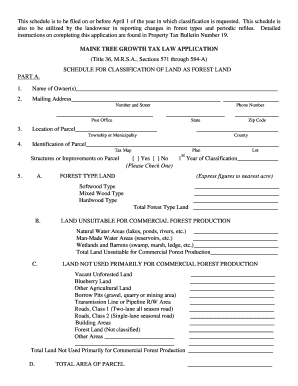 Maine Tree Growth Tax Law Application