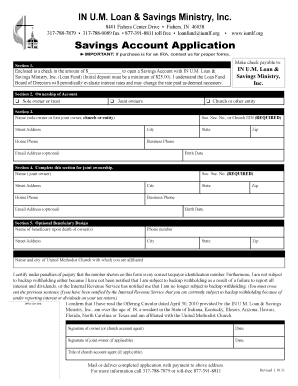 Savings Account Application