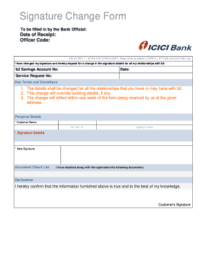 Signature Change Form