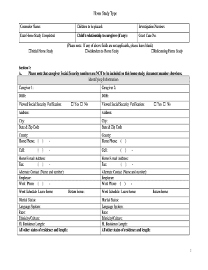 Florida Home Study Form
