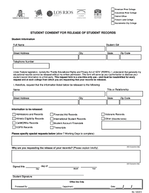 Student Consent for Release of Records