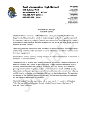Kentucky Student Voice Survey Consent Form