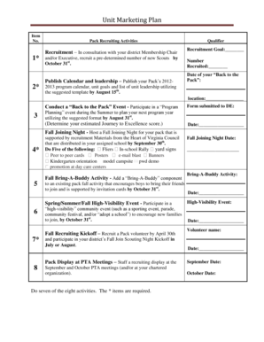 Unit Marketing Plan - Doubleknot