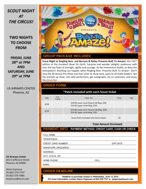 Scout Night Circus Ticket Order Form
