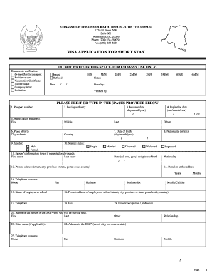 Visa Application for Short Stay