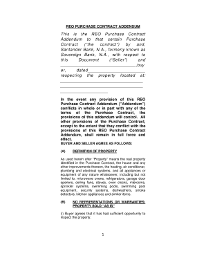 REO Purchase Contract Addendum
