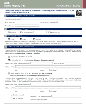 Jones Lang LaSalle Share Repurchase Request Form
