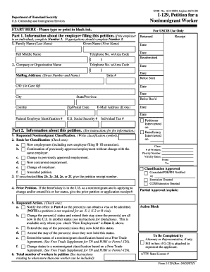 Form I-129 Petition for Nonimmigrant Worker