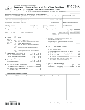 New York State Amended Nonresident Income Tax Return