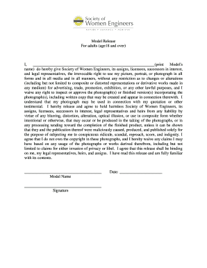Model Release Form