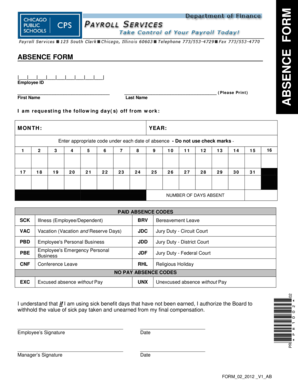 Employee Absence Form