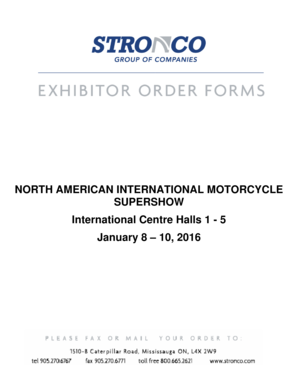 North American International Motorcycle Supershow Exhibitor Services