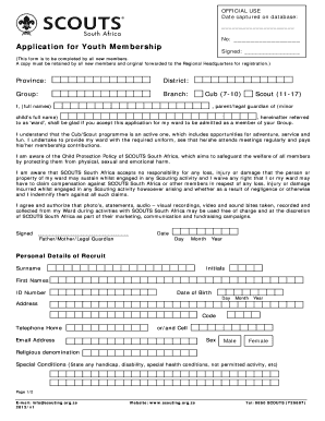 Application for Youth Membership
