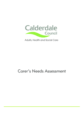 Carer’s Needs Assessment Form
