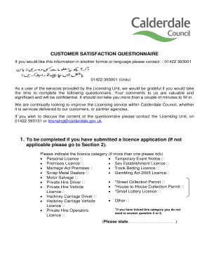 Customer Satisfaction Questionnaire
