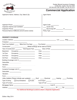 Commercial Insurance Application