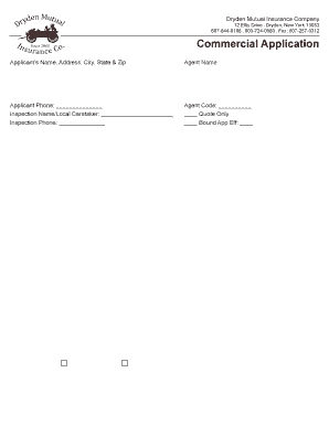 Commercial Insurance Application