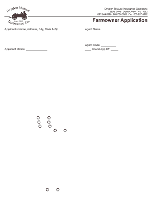 Farmowner Insurance Application