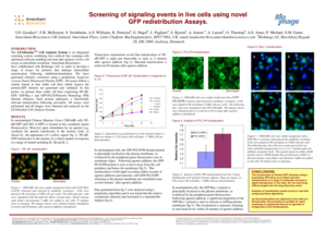 Cmu poster template - Screening of signaling events in live cells using novel