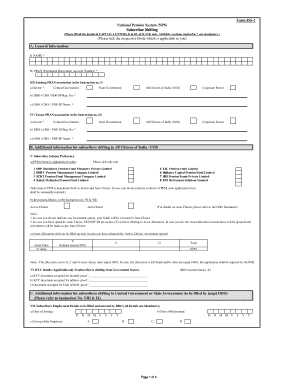 National Pension System Subscriber Shifting Form