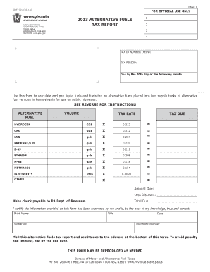 Pennsylvania Alternative Fuels Tax Report