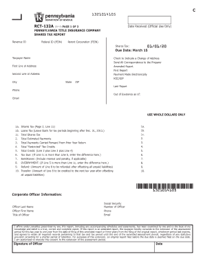 Pennsylvania Shares Tax Report