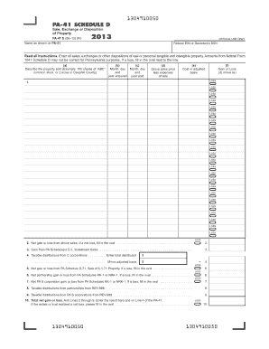 PA-41 Schedule D Form