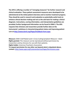 DSM-5 Self-Rated Level 1 Cross-Cutting Symptom Measure—Adult