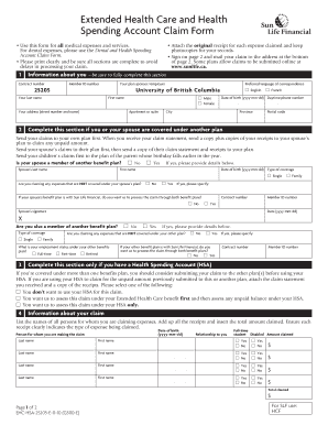 Extended Health Care and Health Spending Account Claim Form