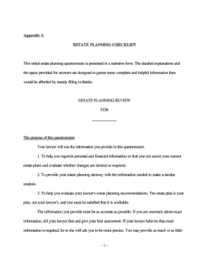 Estate Planning Checklist
