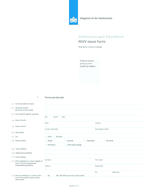 MVV Issue Form