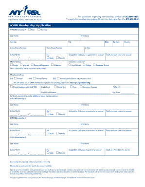 NYRR Membership Application Form