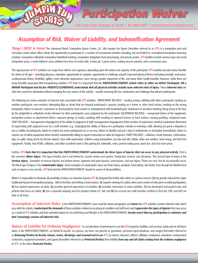 jumpin fun waiver Preview on Page 1