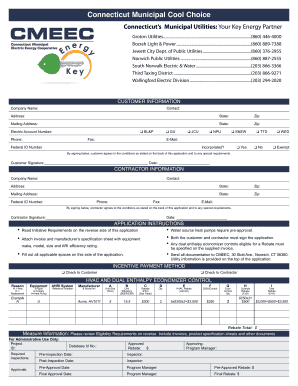 Connecticut Municipal Cool Choice HVAC Rebate Application