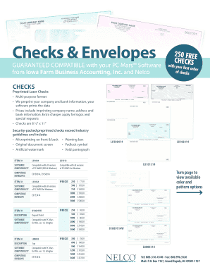 Preprinted Laser Checks Order Form