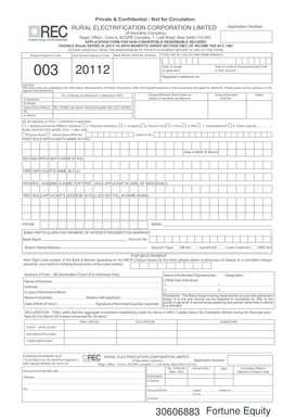 Rural Electrification Corporation 54EC Bonds Application Form