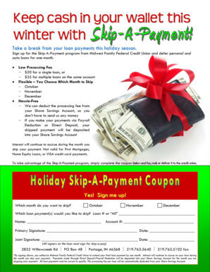 Skip-A-Payment Program Application