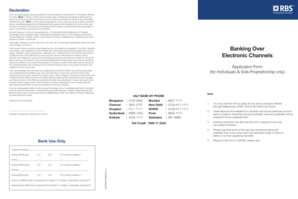 Royal Bank of Scotland Electronic Banking Services Application