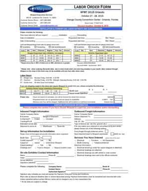 Labor Order Form