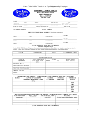 Driving Application for River Cities Public Transit