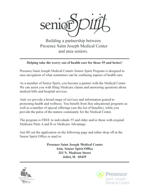 Senior Spirit Program Application