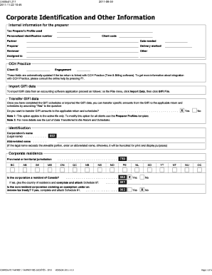 Corporate Tax Return Form