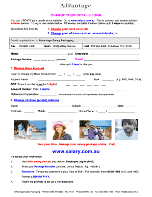 Change Your Details Form