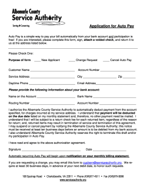 Albemarle County Auto Pay Application