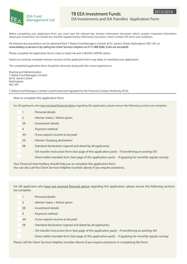 UK ISA Investment Application Form