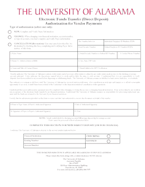 Electronic Funds Transfer Authorization