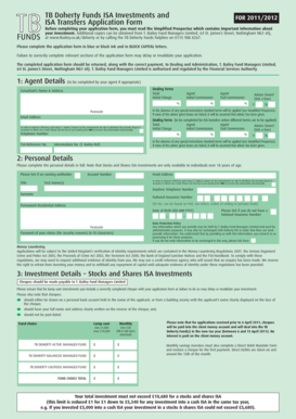 TB Doherty Funds ISA Investments Application Form